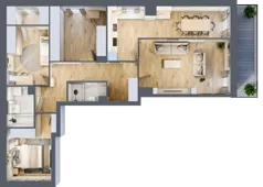 3 pokoje, apartament 96,66 m², piętro 1, oferta nr 1/30, Osiedle Motiff, Warszawa, Ursus, Skorosze, ul. Tomcia Palucha 33