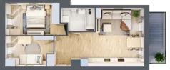 3 pokoje, mieszkanie 54,03 m², piętro 3, oferta nr 1/13, Osiedle Motiff, Warszawa, Ursus, Skorosze, ul. Tomcia Palucha 33