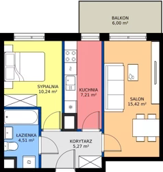 2 pokoje, mieszkanie 42,65 m², parter, oferta nr 1/200, Przy Unii IV, Poznań, Żegrze, ul. Wagrowska