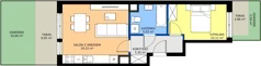 2 pokoje, mieszkanie 39,81 m², parter, oferta nr 1/148, Przy Unii IV, Poznań, Żegrze, ul. Wagrowska