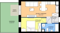 2 pokoje, mieszkanie 32,79 m², piętro 2, oferta nr B1/41, Architektów, Wrocław, Al. Architektów 22-30