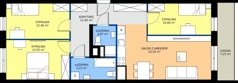4 pokoje, mieszkanie 79,57 m², piętro 3, oferta nr B1/51, Architektów, Wrocław, Al. Architektów 22-30