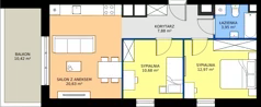 3 pokoje, mieszkanie 57,27 m², piętro 2, oferta nr B2/177, Architektów, Wrocław, Al. Architektów 22-30
