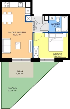 2 pokoje, mieszkanie 36,46 m², parter, oferta nr 28/74, Leśny Marcelin, Poznań, Grunwald, Junikowo, ul. Jeleniogórska