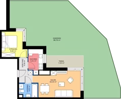 2 pokoje, mieszkanie 41,95 m², parter, oferta nr 28/69, Leśny Marcelin, Poznań, Grunwald, Junikowo, ul. Jeleniogórska