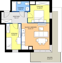 3 pokoje, mieszkanie 52,66 m², piętro 5, oferta nr 28/48, Leśny Marcelin, Poznań, Grunwald, Junikowo, ul. Jeleniogórska