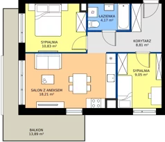 3 pokoje, mieszkanie 51,07 m², piętro 1, oferta nr 28/13, Leśny Marcelin, Poznań, Grunwald, Junikowo, ul. Jeleniogórska