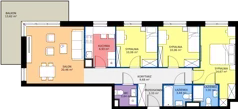 4 pokoje, mieszkanie 84,27 m², piętro 1, oferta nr 28/8, Leśny Marcelin, Poznań, Grunwald, Junikowo, ul. Jeleniogórska