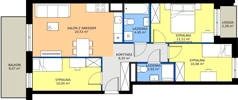 4 pokoje, mieszkanie 67,34 m², piętro 1, oferta nr 28/54, Leśny Marcelin, Poznań, Grunwald, Junikowo, ul. Jeleniogórska