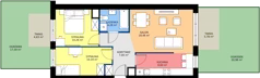 3 pokoje, mieszkanie 58,79 m², parter, oferta nr 28/2, Leśny Marcelin, Poznań, Grunwald, Junikowo, ul. Jeleniogórska