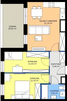 3 pokoje, mieszkanie 53,99 m², piętro 5, oferta nr 28/50, Leśny Marcelin, Poznań, Grunwald, Junikowo, ul. Jeleniogórska