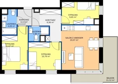 4 pokoje, mieszkanie 69,78 m², piętro 5, oferta nr 28/49, Leśny Marcelin, Poznań, Grunwald, Junikowo, ul. Jeleniogórska