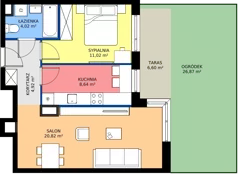 2 pokoje, mieszkanie 49,42 m², parter, oferta nr 28/70, Leśny Marcelin, Poznań, Grunwald, Junikowo, ul. Jeleniogórska