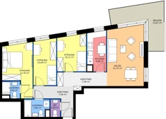 4 pokoje, mieszkanie 83,24 m², piętro 2, oferta nr 28A/126, Leśny Marcelin, Poznań, Grunwald, Junikowo, ul. Jeleniogórska