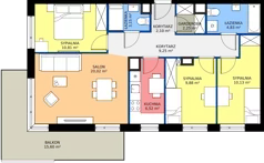 4 pokoje, mieszkanie 78,94 m², piętro 3, oferta nr 28A/128, Leśny Marcelin, Poznań, Grunwald, Junikowo, ul. Jeleniogórska
