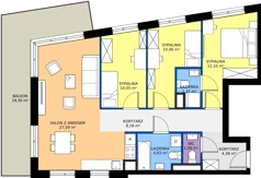 4 pokoje, mieszkanie 80,92 m², piętro 1, oferta nr 28A/119, Leśny Marcelin, Poznań, Grunwald, Junikowo, ul. Jeleniogórska