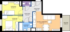 3 pokoje, mieszkanie 52,68 m², piętro 2, oferta nr 122/90, Dobre Strony, Kraków, Dębniki, Borek Fałęcki, ul. Obozowa