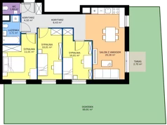 4 pokoje, mieszkanie 67,35 m², parter, oferta nr 122/77, Dobre Strony, Kraków, Dębniki, Borek Fałęcki, ul. Obozowa