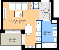 1 pokój, mieszkanie 27,85 m², piętro 4, oferta nr 122/109, Dobre Strony, Kraków, Dębniki, Borek Fałęcki, ul. Obozowa
