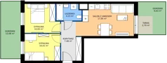 3 pokoje, mieszkanie 49,67 m², parter, oferta nr 122/47, Dobre Strony, Kraków, Dębniki, Borek Fałęcki, ul. Obozowa