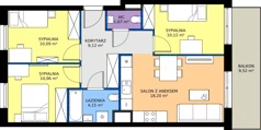 4 pokoje, mieszkanie 63,41 m², piętro 1, oferta nr 122/52, Dobre Strony, Kraków, Dębniki, Borek Fałęcki, ul. Obozowa