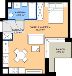 1 pokój, mieszkanie 32,18 m², piętro 1, oferta nr 122/6, Dobre Strony, Kraków, Dębniki, Borek Fałęcki, ul. Obozowa