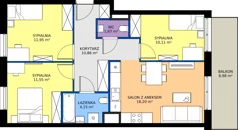 4 pokoje, mieszkanie 68,49 m², piętro 5, oferta nr 122/64, Dobre Strony, Kraków, Dębniki, Borek Fałęcki, ul. Obozowa