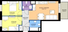 3 pokoje, mieszkanie 55,09 m², piętro 1, oferta nr 122/5, Dobre Strony, Kraków, Dębniki, Borek Fałęcki, ul. Obozowa