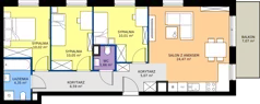 4 pokoje, mieszkanie 72,22 m², piętro 2, oferta nr 122/91, Dobre Strony, Kraków, Dębniki, Borek Fałęcki, ul. Obozowa