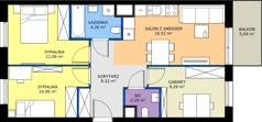 4 pokoje, mieszkanie 61,71 m², piętro 7, oferta nr 122/68, Dobre Strony, Kraków, Dębniki, Borek Fałęcki, ul. Obozowa