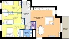 4 pokoje, mieszkanie 79,12 m², piętro 1, oferta nr 124/217, Dobre Strony, Kraków, Dębniki, Borek Fałęcki, ul. Obozowa
