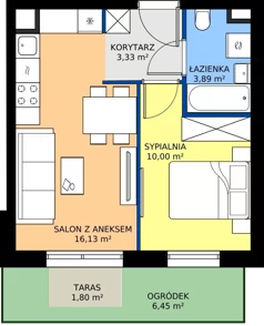 2 pokoje, mieszkanie 32,49 m², piętro 1, oferta nr 122/83, Dobre Strony, Kraków, Dębniki, Borek Fałęcki, ul. Obozowa