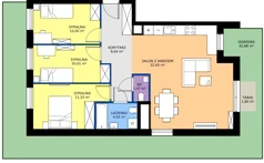 4 pokoje, mieszkanie 79,12 m², piętro 1, oferta nr 124/217, Dobre Strony, Kraków, Dębniki, Borek Fałęcki, ul. Obozowa