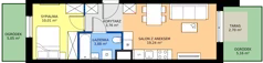 2 pokoje, mieszkanie 36,89 m², parter, oferta nr 124/243, Dobre Strony, Kraków, Dębniki, Borek Fałęcki, ul. Obozowa
