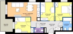 4 pokoje, mieszkanie 62,01 m², piętro 1, oferta nr 126/163, Dobre Strony, Kraków, Dębniki, Borek Fałęcki, ul. Obozowa