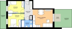 3 pokoje, mieszkanie 49,16 m², piętro 1, oferta nr 126/164, Dobre Strony, Kraków, Dębniki, Borek Fałęcki, ul. Obozowa