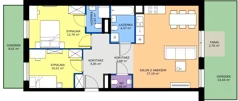 4 pokoje, mieszkanie 68,98 m², parter, oferta nr 126/192, Dobre Strony, Kraków, Dębniki, Borek Fałęcki, ul. Obozowa