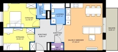 4 pokoje, mieszkanie 68,95 m², piętro 1, oferta nr 126/195, Dobre Strony, Kraków, Dębniki, Borek Fałęcki, ul. Obozowa