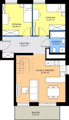 4 pokoje, mieszkanie 80,34 m², piętro 2, oferta nr 126/209, Dobre Strony, Kraków, Dębniki, Borek Fałęcki, ul. Obozowa