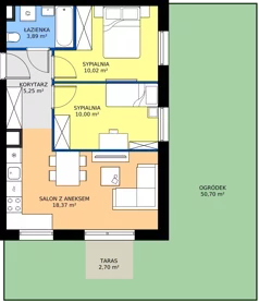 3 pokoje, mieszkanie 47,53 m², piętro 1, oferta nr 126/158, Dobre Strony, Kraków, Dębniki, Borek Fałęcki, ul. Obozowa