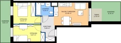 3 pokoje, mieszkanie 45,43 m², parter, oferta nr 126/155, Dobre Strony, Kraków, Dębniki, Borek Fałęcki, ul. Obozowa