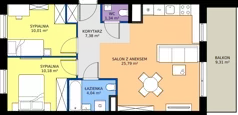 3 pokoje, mieszkanie 58,74 m², piętro 2, oferta nr 126/200, Dobre Strony, Kraków, Dębniki, Borek Fałęcki, ul. Obozowa