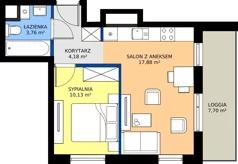 2 pokoje, mieszkanie 35,95 m², piętro 10, oferta nr A1/87, Zaspa Wysoko, Gdańsk, Zaspa, Zaspa-Młyniec, aleja Jana Pawła II