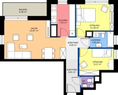 3 pokoje, apartament 64,87 m², piętro 3, oferta nr A1/20, Zaspa Wysoko, Gdańsk, Zaspa, Zaspa-Młyniec, aleja Jana Pawła II