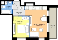 2 pokoje, apartament 35,53 m², piętro 2, oferta nr A1/15, Zaspa Wysoko, Gdańsk, Zaspa, Zaspa-Młyniec, aleja Jana Pawła II