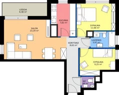 3 pokoje, mieszkanie 66,12 m², piętro 15, oferta nr A1/125, Zaspa Wysoko, Gdańsk, Zaspa, Zaspa-Młyniec, aleja Jana Pawła II