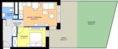 2 pokoje, apartament 38,21 m², piętro 1, oferta nr A1/5, Zaspa Wysoko, Gdańsk, Zaspa, Zaspa-Młyniec, aleja Jana Pawła II