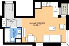 1 pokój, mieszkanie 31,03 m², piętro 8, oferta nr A1/70, Zaspa Wysoko, Gdańsk, Zaspa, Zaspa-Młyniec, aleja Jana Pawła II