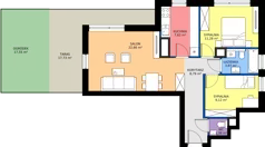 3 pokoje, apartament 64,72 m², piętro 1, oferta nr A1/3, Zaspa Wysoko, Gdańsk, Zaspa, Zaspa-Młyniec, aleja Jana Pawła II