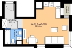 1 pokój, mieszkanie 31,03 m², piętro 9, oferta nr A1/79, Zaspa Wysoko, Gdańsk, Zaspa, Zaspa-Młyniec, aleja Jana Pawła II